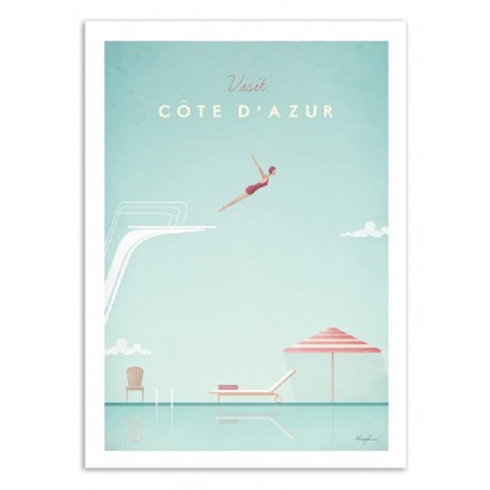 Wall edition poster visit cote d azur 