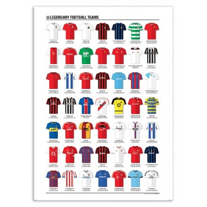 Wall edition poster legendary football team 