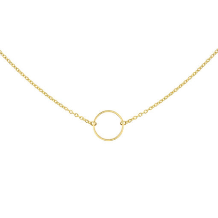 Mint15 infinity ring necklace steel
