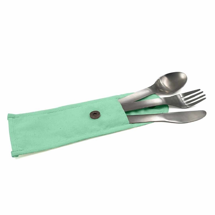 Cookut couvert nomade inox vert