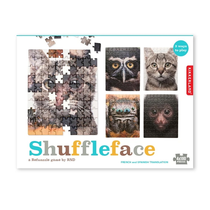 Kikkerland puzzle multianimaux shuffleface 