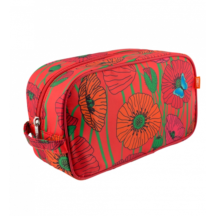 Pylones trousse toilette pouch coquelicot