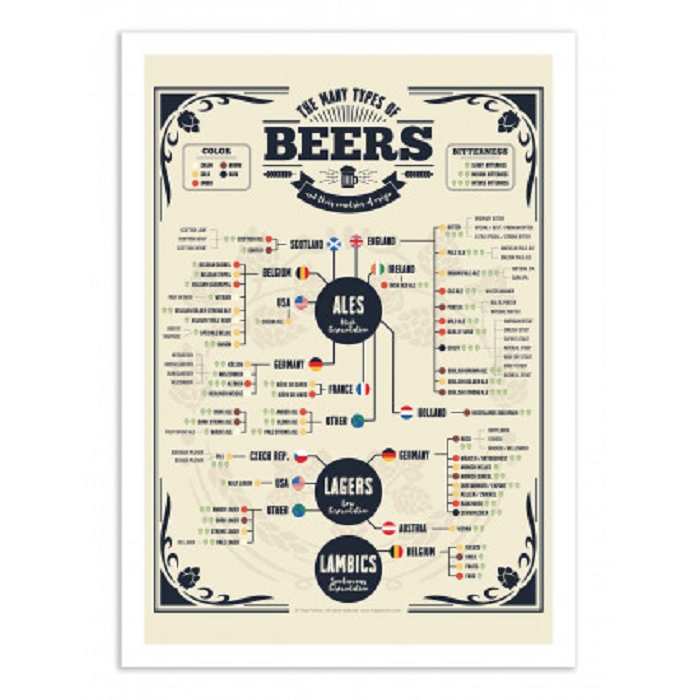 Wall edition poster beer types 