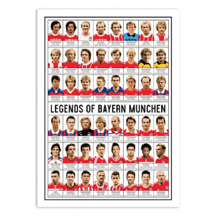 Wall edition poster legends bayern 