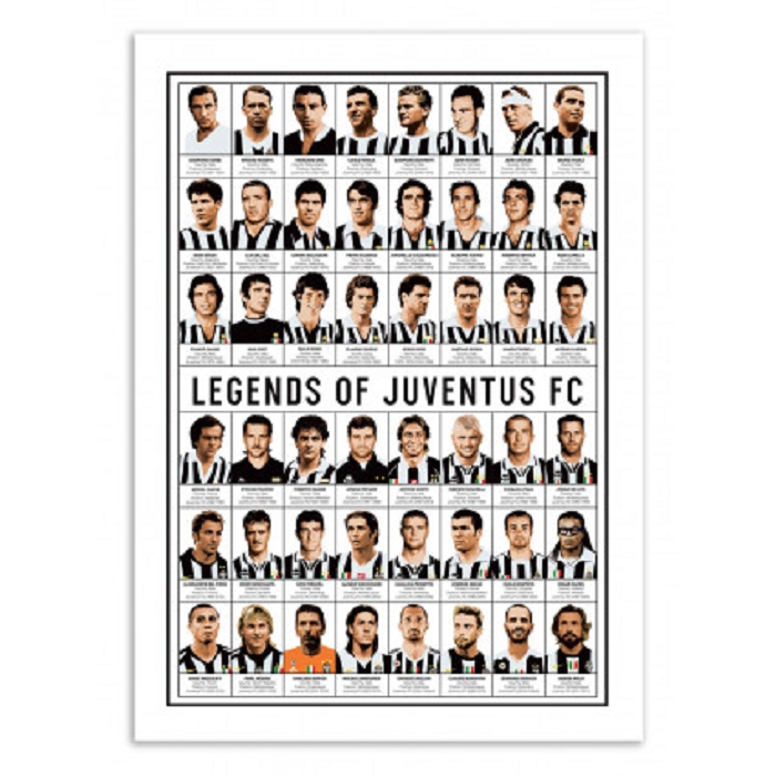Wall edition poster legends juventus fc 
