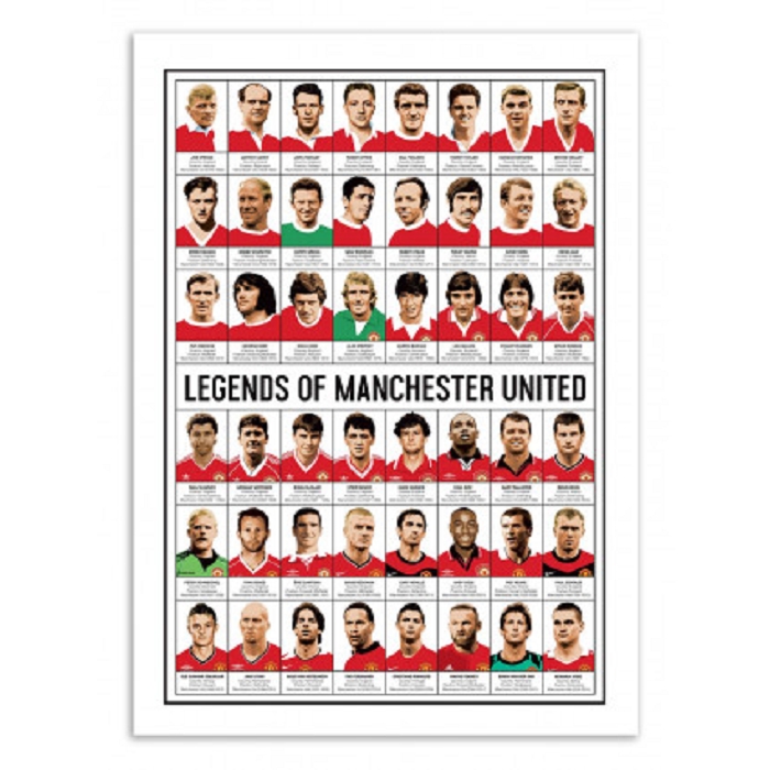 Wall edition poster legends manchester united 