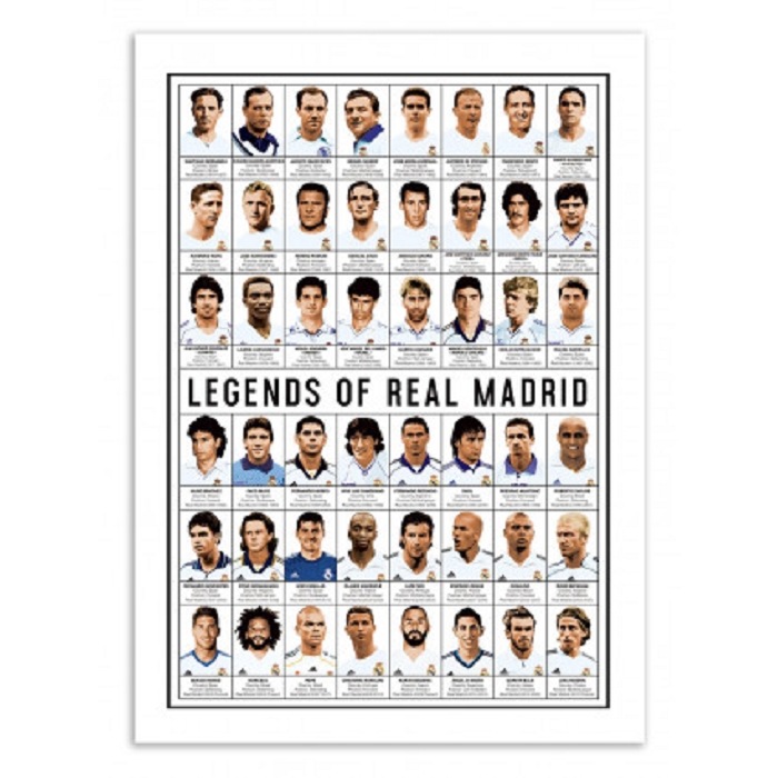 Wall edition poster legends real madrid 