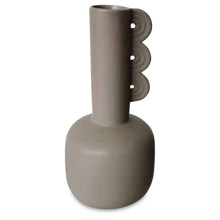 Opjet vase ceramic onde stone taupe