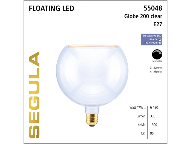 Segula quality leds bvb led floating globe 200 clear 6 watt 2859501_4
