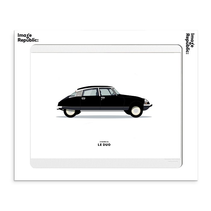 Image republic poster duo ds citroen noir2865801_2