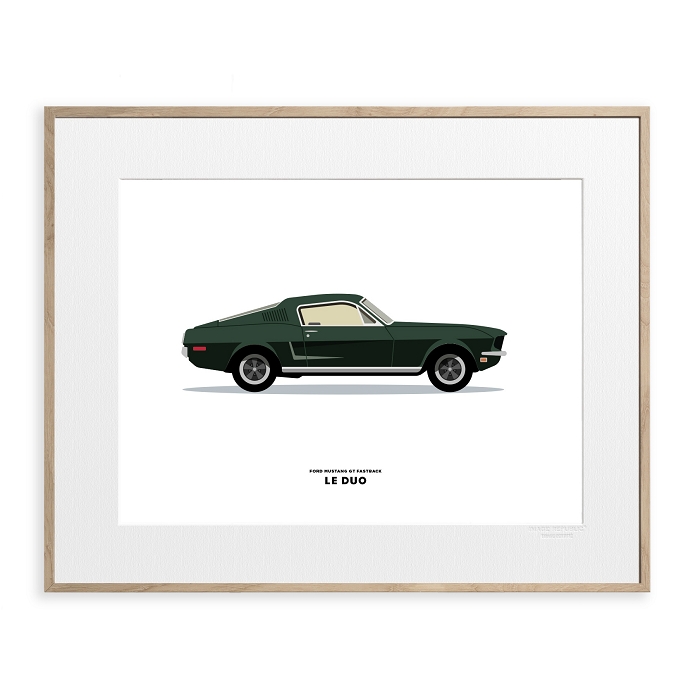 Image republic poster duo mustang gt fastback 