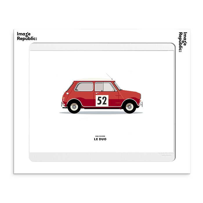 Image republic poster duo mini cooper rouge2866601_2