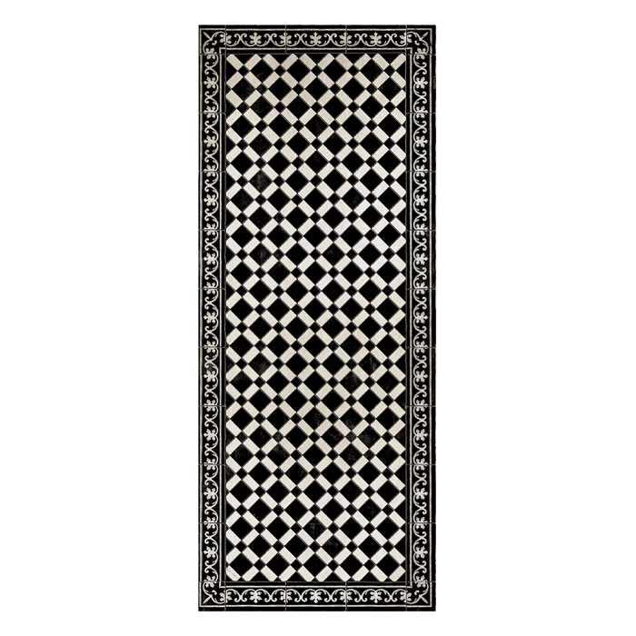 Beija flor tapis tiles xl 80*140 diamond noir