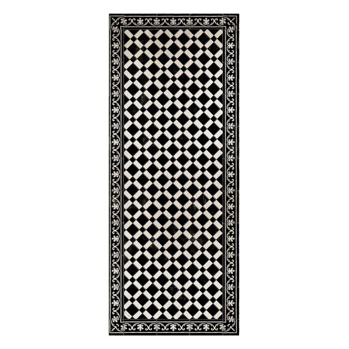 Beija flor tapis tiles large ro 140*220 diamond noir