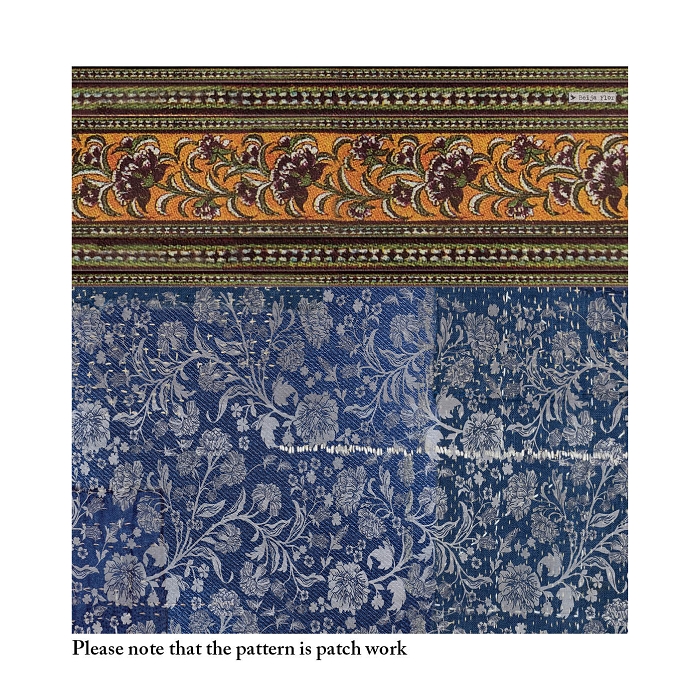 Beija flor tapis flatwoven corridor 80*240 bohemian garden indigo fl3009121_2