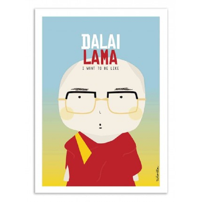 Wall edition poster dalai lama  ninasilla 
