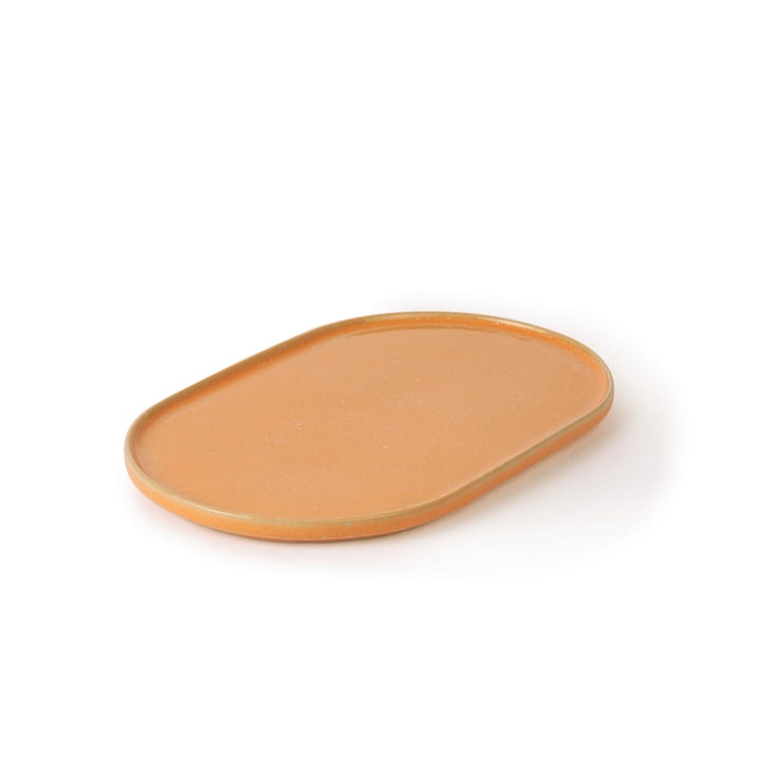 Hk living gallery ceramics oval plate peach 
