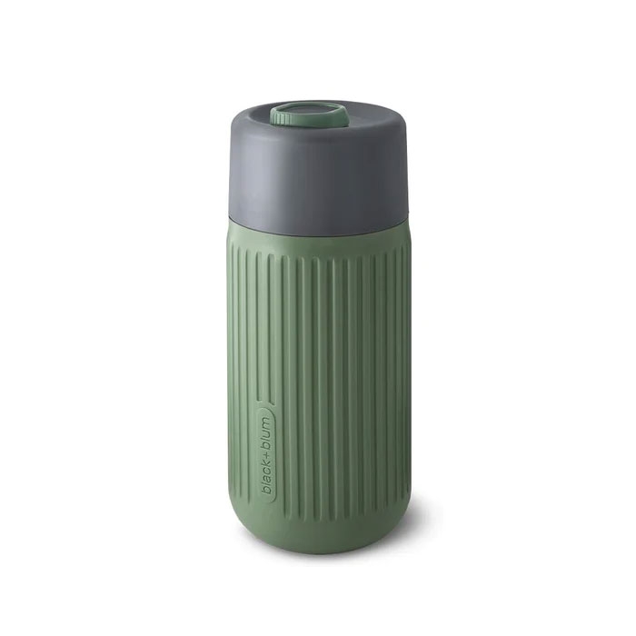 Black blum glass travel cup 340ml olive