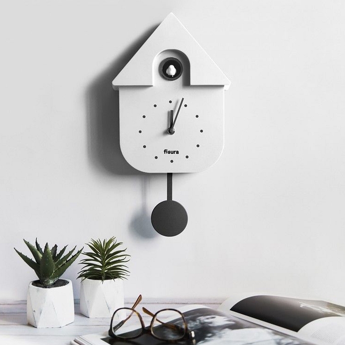 Fisura horloge cuckoo blanc