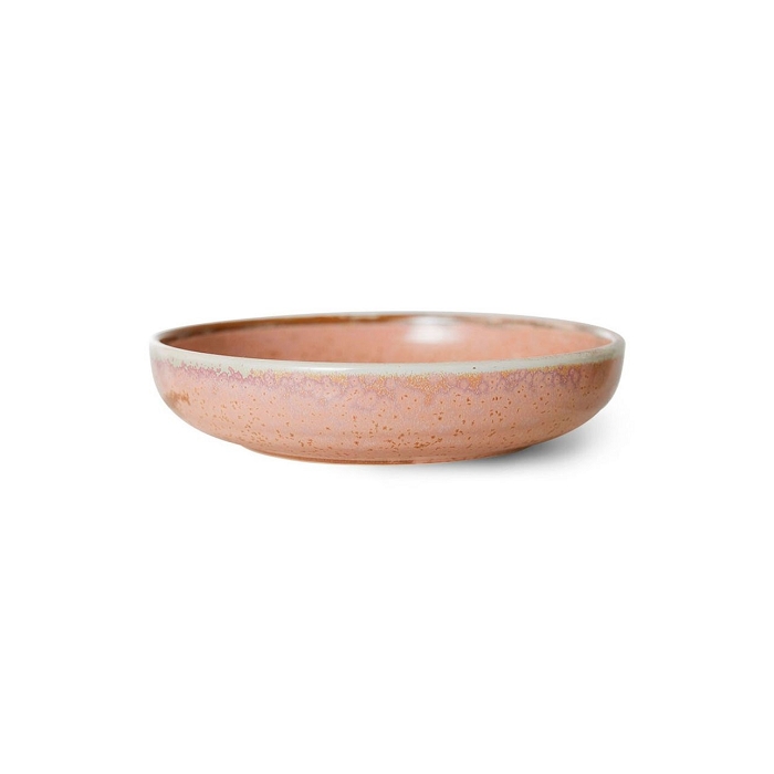 Hk living chef ceramics deep plate l rustic pink
