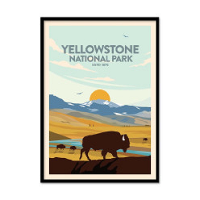 Wall edition poster yellowstone national park studio 