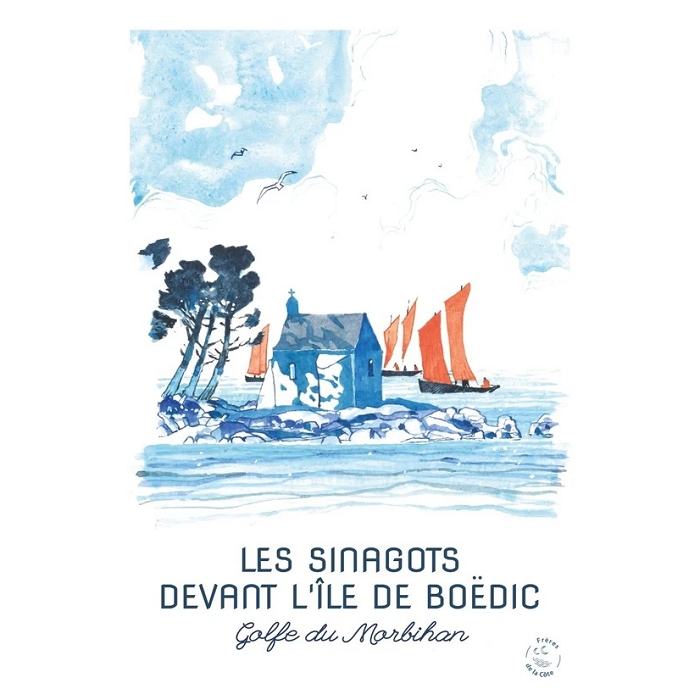 Freres de la cote affiche 50x70cm les sinagots devant lile de boedic 