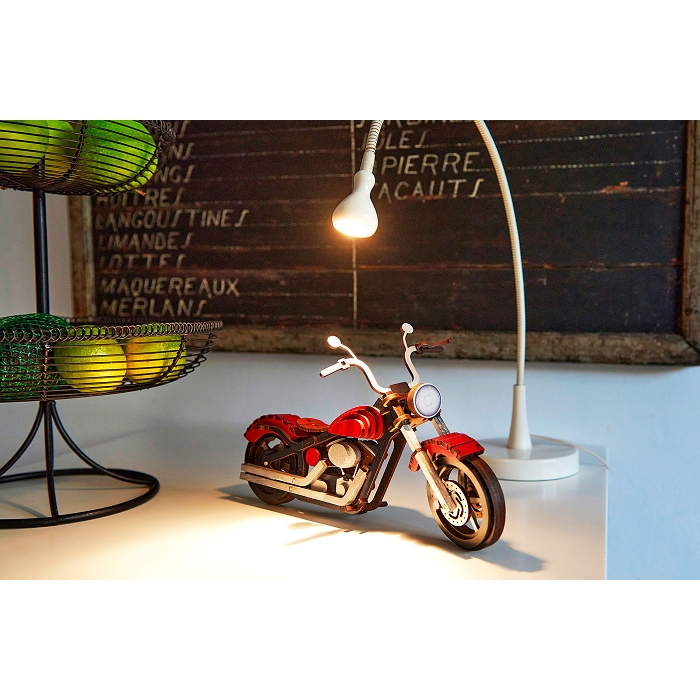 Agent paper motocyclette en bois 5039601_2