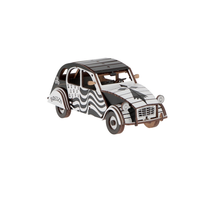 Agent paper petite voiture 2cv bretagne 