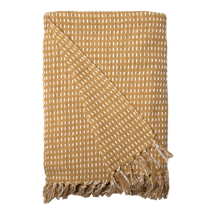 Eja int au maison throws mila 130*180 mustard